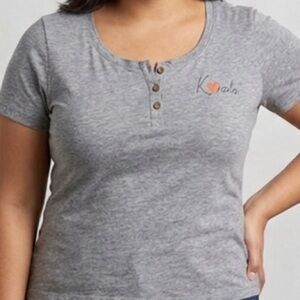 😍SHOW SPECIAL VOGLO Grey Short Sleeve Tee 5X